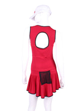 Load image into Gallery viewer, The Sandra Mee Dress offers a playful, fun, and very flirty look. Our dress is fitted, and flares out at the skirt with cute cut out &#39;&#39;O&#39;&#39; in the back.

