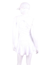 Load image into Gallery viewer, The Sandra Mee Dress offers a playful, fun, and very flirty look. Our dress is fitted, and flares out at the skirt with cute cut out &#39;&#39;O&#39;&#39; in the back. It is perfect for tennis, running and golf (with our Leg Lengthening Leggings), and of course, a trip to your after-court party with your friends. It was designed for confident women like you!
