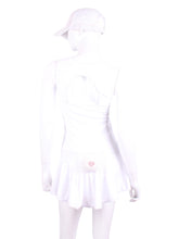 Load image into Gallery viewer, The Sandra Mee Dress offers a playful, fun, and very flirty look. Our dress is fitted, and flares out at the skirt with cute cut out &#39;&#39;O&#39;&#39; in the back. It is perfect for tennis, running and golf (with our Leg Lengthening Leggings), and of course, a trip to your after-court party with your friends. It was designed for confident women like you!
