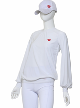 Load image into Gallery viewer, Long Sleeve Warm Up Top - White
