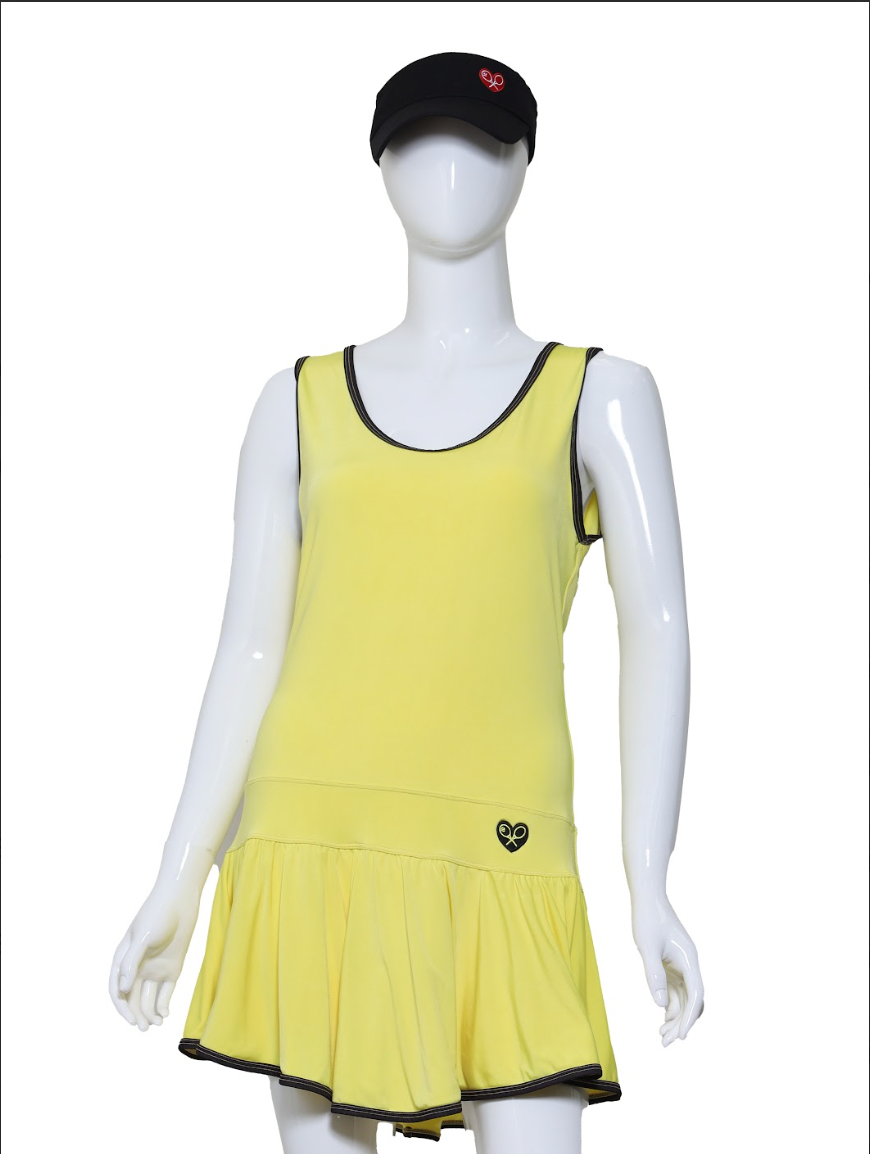 Sandra Mee Court To Cocktails Tennis Dress Tennis Ball Yellow