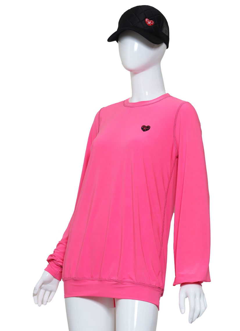 Long Sleeve Warm Up Top - Pink