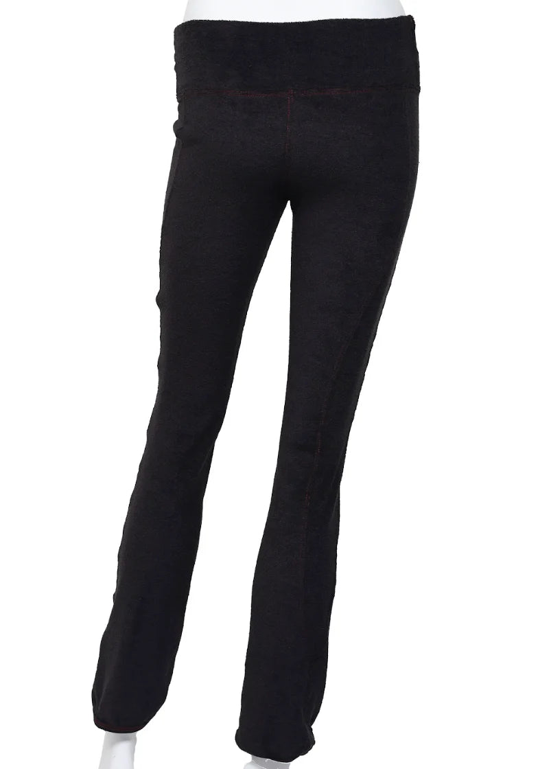 Black Dimple With Red Stitching Baggy Warm Up Pants