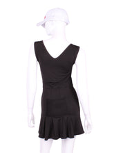 Load image into Gallery viewer, Short Black Angelina Court to Cocktails Tennis Dress

