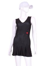 Load image into Gallery viewer, The Angelina Dress is from our sophisticated and elegant collections, for women with a flair for looking good. Our dress is fitted through the bodice, and flares out at the skirt. It is perfect for tennis, running and golf, and of course, a trip to your after-court party with your friends. It was designed for confident women like you!   Wear this stunning piece straight from the court to cocktails.
