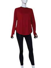 Load image into Gallery viewer, Soft Red Long Sleeve Crew Tee
