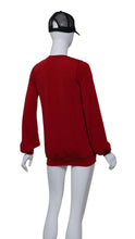 Load image into Gallery viewer, Solid Red Long Sleeve Warm Up Top
