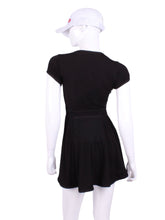 Load image into Gallery viewer, The Adeline Dress offers a playful, fun, and very flirty look. Offers a sweetheart neckline, empire waist and flowing A-line skirt. It is perfect for tennis, running and golf (with our Leg Lengthening Leggings), and of course, a trip to your after-court party with your friends.
