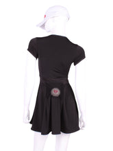 Load image into Gallery viewer, The Adeline Dress offers a playful, fun, and very flirty look. Offers a sweetheart neckline, empire waist and flowing A-line skirt. It is perfect for tennis, running and golf (with our Leg Lengthening Leggings), and of course, a trip to your after-court party with your friends. It was designed for confident women like you!
