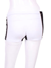 Load image into Gallery viewer, These sexy white low rise shorts are going to want to be seen!   Very light and airy.  The perfect underwear to have for the court-to-cocktails tennis dresses.  Reach up higher for that serve - and show off your LOVE shorties!
