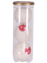 Load image into Gallery viewer, The cutest tennis balls ever.   The pressured white balls are handmade in Bath, England (where Adeline the designer was actually born) - and bear the LOVE LOVE TENNIS trademark Heart + Rackets Logo.
