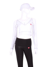 Load image into Gallery viewer, These short tops offer great chest and arm protection from the sun. Made for a confident woman like you ;)  Designed very short to allow for access to the back pocket on my court to cocktails tennis dresses.
