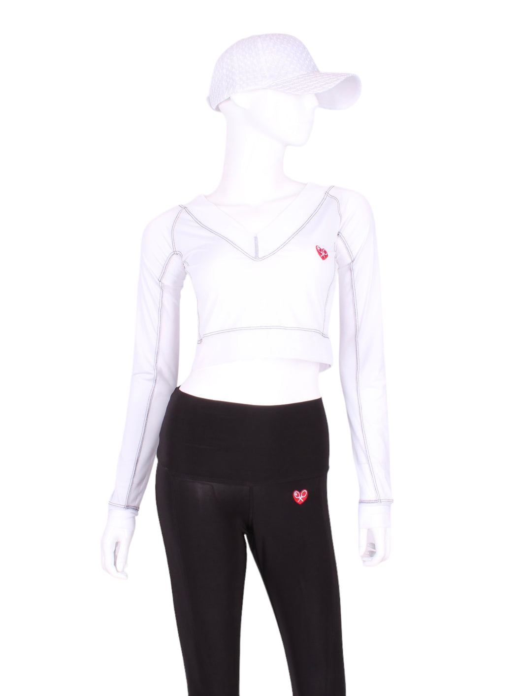 These short tops offer great chest and arm protection from the sun. Made for a confident woman like you ;)  Designed very short to allow for access to the back pocket on my court to cocktails tennis dresses.