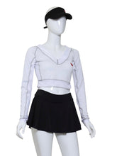 Load image into Gallery viewer, White + White Mesh Crop Top
