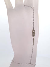 Load and play video in Gallery viewer, Dainty Solid Gold Tennis Racket and Diamond Ball Hand Jewel
