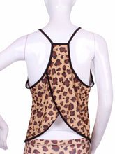 Load image into Gallery viewer, A cool and flowy Baggy Tank tennis top for ultimate comfort.  A deep scoop neckline front and strappy high back with two-needle cover stitch at each seam.   Smooth black binding finishes the edges.
