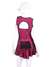 Load image into Gallery viewer, The Sandra Mee Dress offers a playful, fun, and very flirty look. Our dress is fitted, and flares out at the skirt with cute cut out &#39;&#39;O&#39;&#39; in the back. It is perfect for tennis, running and golf (with our Leg Lengthening Leggings), and of course, a trip to your after-court party with your friends. It was designed for confident women like you!
