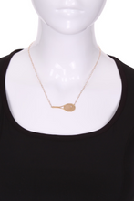 Load image into Gallery viewer, Diamond Tennis Ball Necklace Although delicate in looks - this necklace is light but strong!  Each string is defined just like a racket - and the diamond ball shines brightly.  Every piece is lovingly made in Los Angeles - and they are my exclusive design.  Available in yellow or white gold - this choker is the best seller of all of my fine tennis jewel collection.
