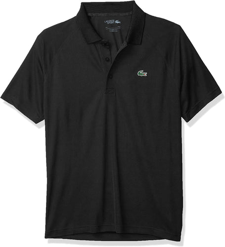 Men's SPORT Breathable Run-Resistant Interlock Polo Black - I LOVE MY DOUBLES PARTNER!!!