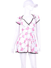 Load image into Gallery viewer, The Adeline Dress offers a playful, fun, and very flirty look. Offers a sweetheart neckline, empire waist and flowing A-line skirt. It is perfect for tennis, running and golf (with our Leg Lengthening Leggings), and of course, a trip to your after-court party with your friends. It was designed for confident women like you!
