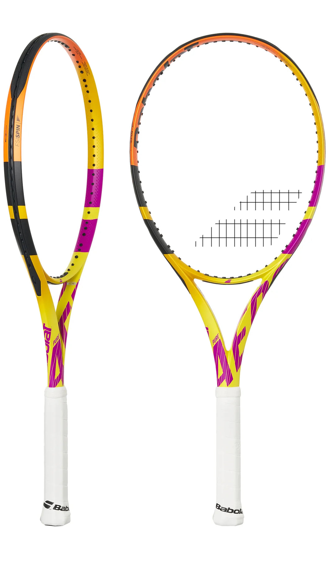 Introducing a special cosmetic version of the Pure Aero Lite. Inspired by Rafael Nadal, the Pure Aero Rafa Lite is ideal for the rising intermediate player who wants a lightning fast racquet with surgical targeting on full swings. 