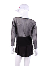 Load image into Gallery viewer, Long Sleeve Baggy Black Fishnet - I LOVE MY DOUBLES PARTNER!!!
