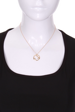 Load image into Gallery viewer, Ball + Heart Solid Gold Necklace - I LOVE MY DOUBLES PARTNER!!!
