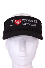Load image into Gallery viewer, ILMDP Tennis Visor - I LOVE MY DOUBLES PARTNER!!!
