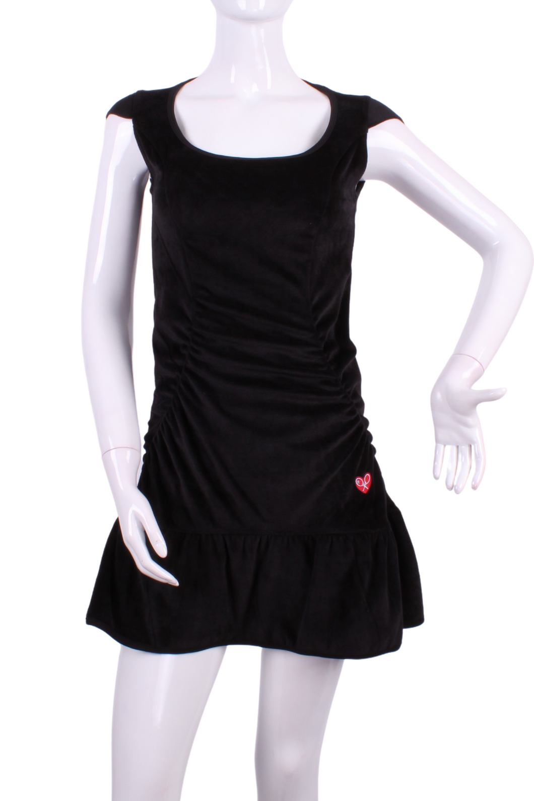 Sexy Black Mesh on Black Monroe Tennis Dress - I LOVE MY DOUBLES PARTNER!!!