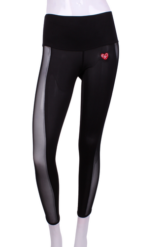 Black + Black Mesh Leg Lengthening Leggings - I LOVE MY DOUBLES PARTNER!!!