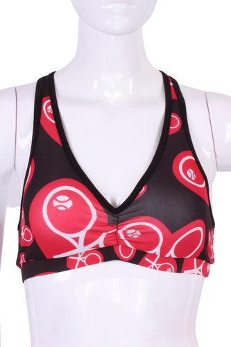Love V Bra Heart on Black - I LOVE MY DOUBLES PARTNER!!!