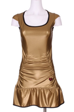 Load image into Gallery viewer, The Monroe Dress offers a little more coverage around the chest and the arms, but delicately shows your feminine curves. Our dress is fitted, and flares out at the skirt. It is perfect for tennis, running and golf, and of course, a trip to your after-court party with your friends. It was designed for confident women like you! 
