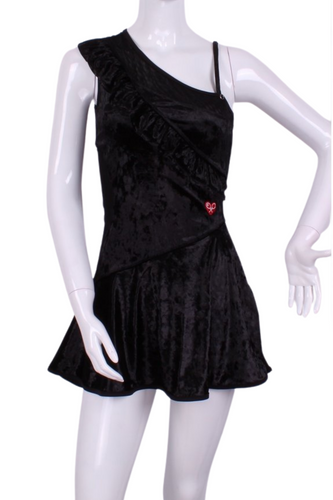 The Charmaine Court To Cocktails Tennis Dress in Black Velvet - I LOVE MY DOUBLES PARTNER!!!