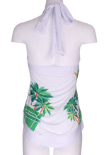 Load image into Gallery viewer, Court + Palm Trees Halter Top - I LOVE MY DOUBLES PARTNER!!!
