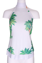 Load image into Gallery viewer, Court + Palm Trees Halter Top - I LOVE MY DOUBLES PARTNER!!!
