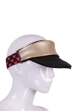 Load image into Gallery viewer, Love Tennis Visor in Gold - I LOVE MY DOUBLES PARTNER!!!
