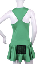 Load image into Gallery viewer, Longer Green Sandra Dee Tennis Dress - I LOVE MY DOUBLES PARTNER!!!
