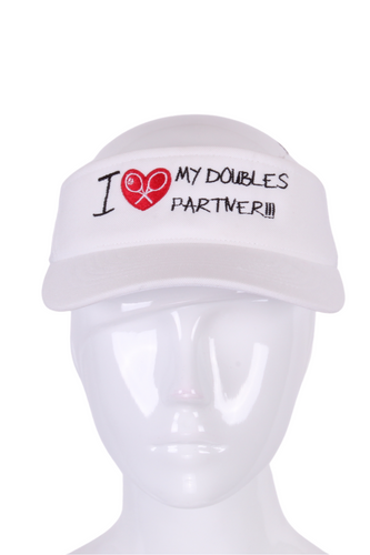 ILMDP Tennis Visor - I LOVE MY DOUBLES PARTNER!!!