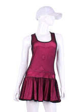 Load image into Gallery viewer, V1 Pink With Black Mesh Sandra Dee Court To Cocktails Tennis Dress
