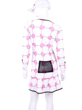 Load image into Gallery viewer, The Monroe Dress offers a little more coverage around the chest and the arms, but delicately shows your feminine curves. Our dress is fitted, and flares out at the skirt. It is perfect for tennis, running and golf, and of course, a trip to your after-court party with your friends. It was designed for confident women like you! 
