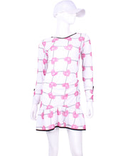 Load image into Gallery viewer, The Monroe Dress offers a little more coverage around the chest and the arms, but delicately shows your feminine curves. Our dress is fitted, and flares out at the skirt. It is perfect for tennis, running and golf, and of course, a trip to your after-court party with your friends. It was designed for confident women like you! 

