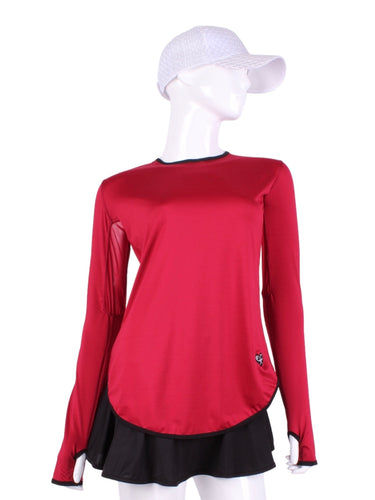 This long sleeve top is the most feminine and flowing of my collection.  It is comfortable with binding on the neckline, poofy at the wrists and soft hem at the hips.  The fabrics are super soft yet warm.    Fully machine washable.  Hang to dry.  Designed by Adeline, and proudly sewn in Los Angeles from lovely imported fabric.