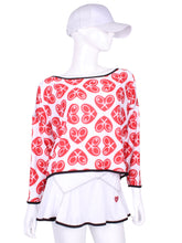 Load image into Gallery viewer, Long Sleeve Baggy Top North/South/East/West Heart - I LOVE MY DOUBLES PARTNER!!!
