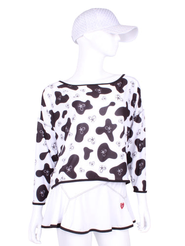 Long Sleeve Baggy Cow Print - I LOVE MY DOUBLES PARTNER!!!