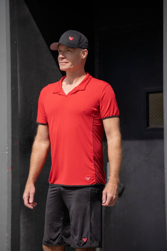 New for 2022 - Stay cool on the court with our new men's original Polo Shirt. It is super soft and has light mesh on the sides so your body can breath while playing. 