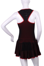 Load image into Gallery viewer, Limited Mesh and Red Sandra Dee Tennis Dress - I LOVE MY DOUBLES PARTNER!!!
