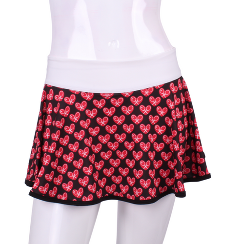 Mini Heart LOVE “O” Skirt White Waistband - I LOVE MY DOUBLES PARTNER!!!