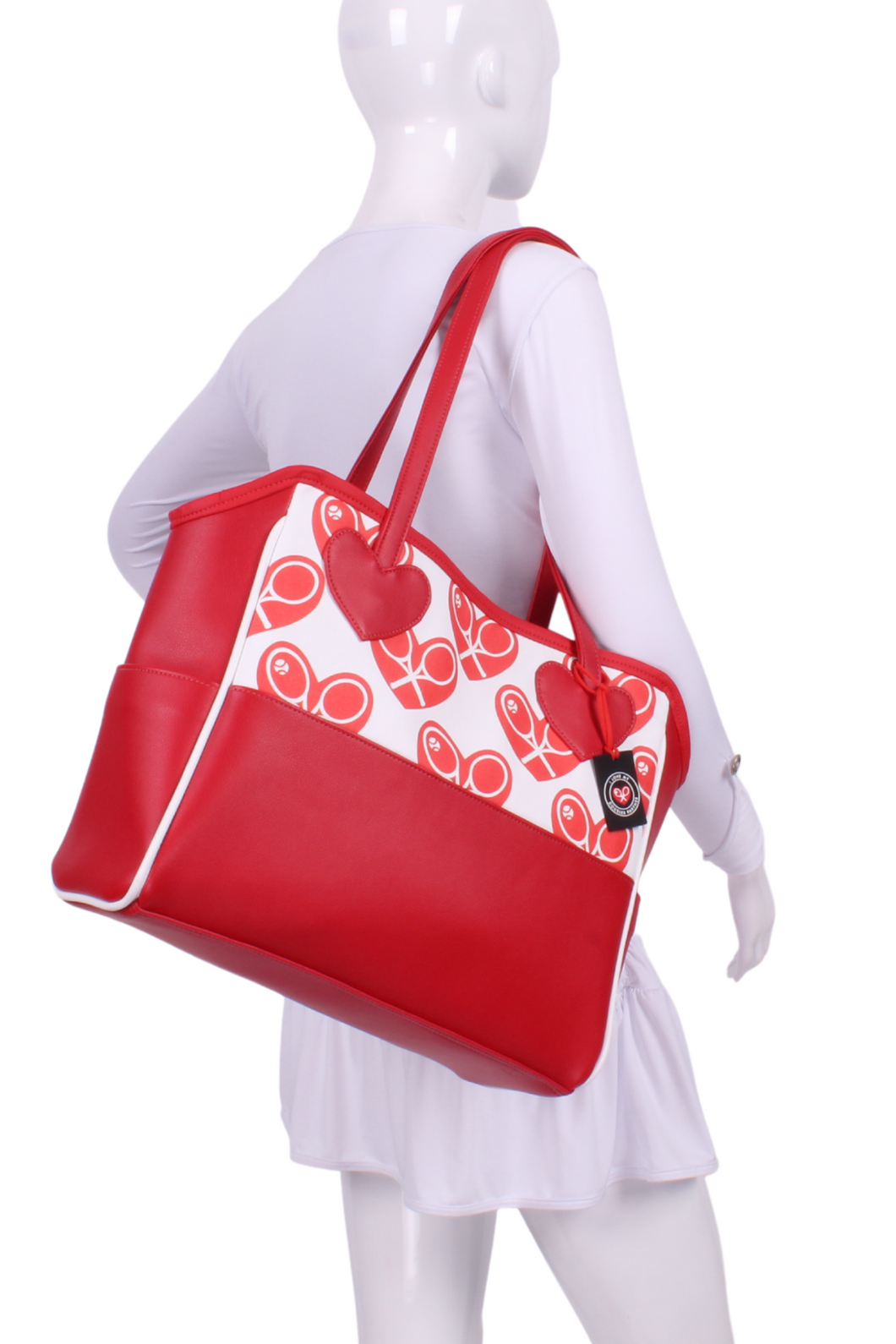 Heart on White Mini LOVE Tote - I LOVE MY DOUBLES PARTNER!!!