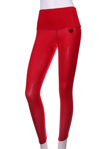 Red + Red Mesh Leg Lengthening Leggings - I LOVE MY DOUBLES PARTNER!!!