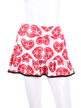 Load image into Gallery viewer, Ruffle Skirt N/E/S/W Red Hearts - I LOVE MY DOUBLES PARTNER!!!
